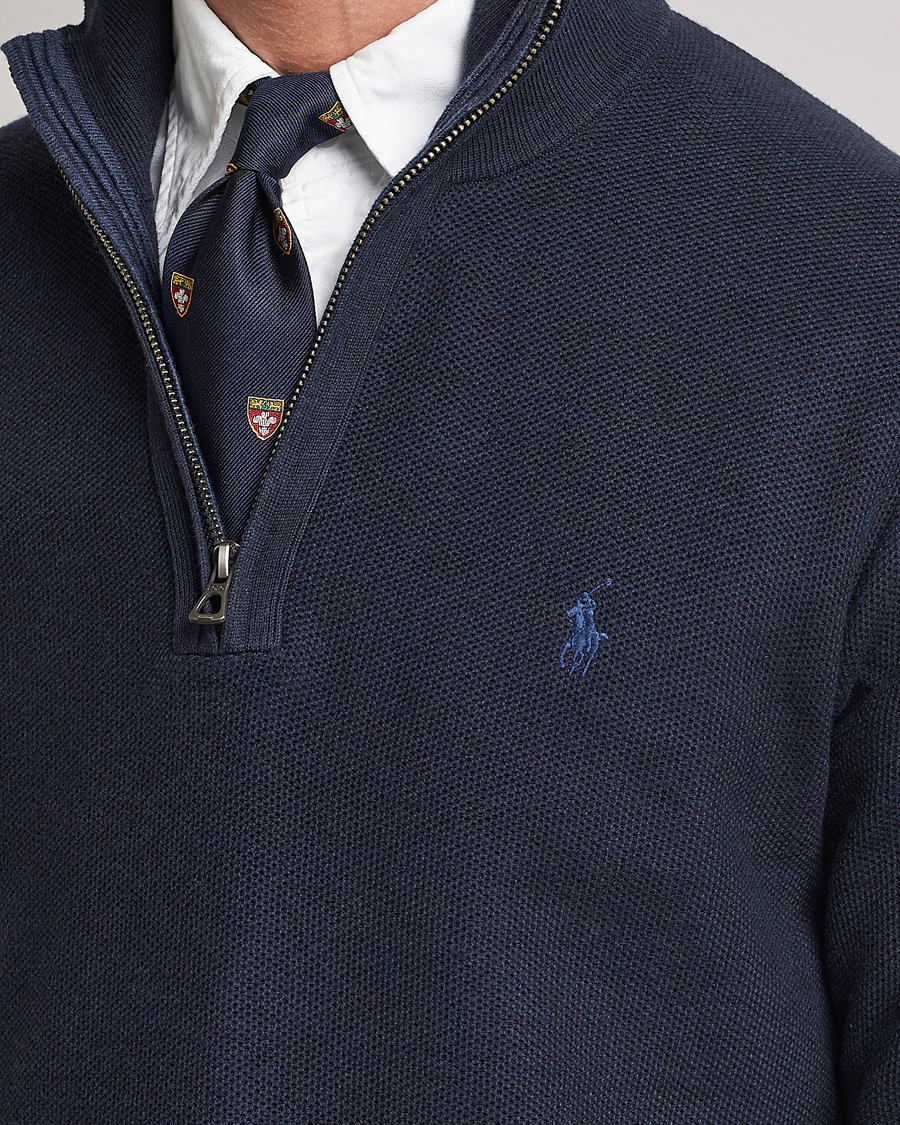 Mies | Puserot | Polo Ralph Lauren | Textured Half-Zip Navy Heather