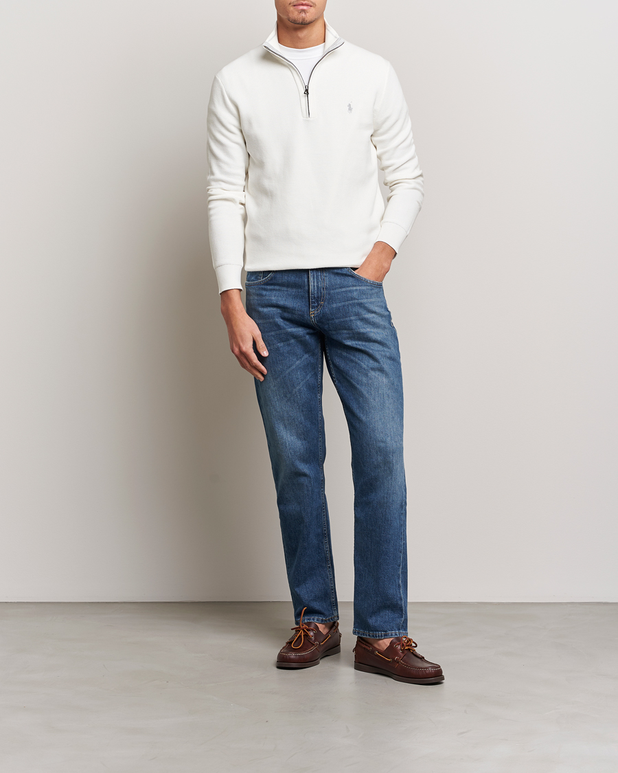 Mies | Puserot | Polo Ralph Lauren | Textured Half-Zip Deckwash White