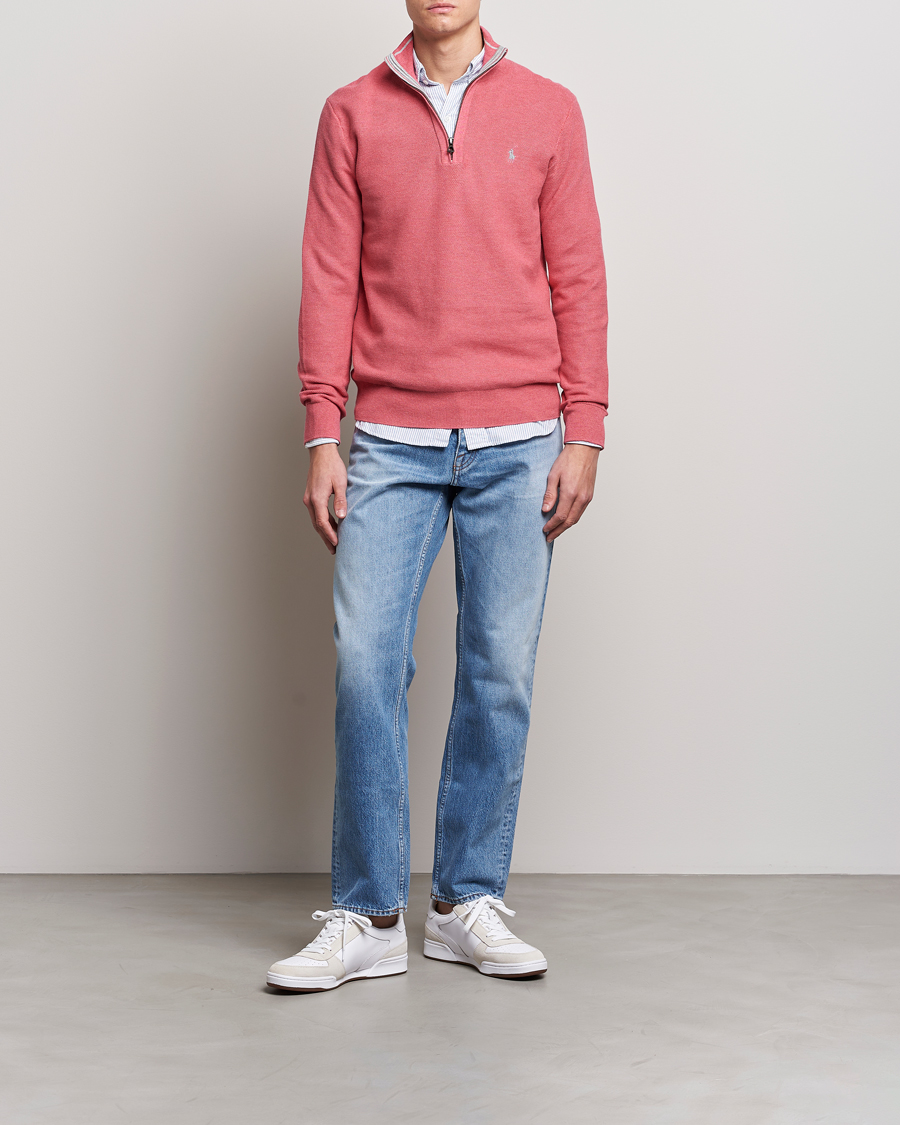 Mies | Puserot | Polo Ralph Lauren | Textured Half-Zip Red Sky Heather
