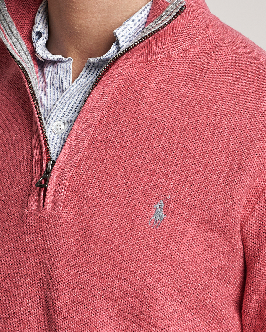 Mies | Puserot | Polo Ralph Lauren | Textured Half-Zip Red Sky Heather