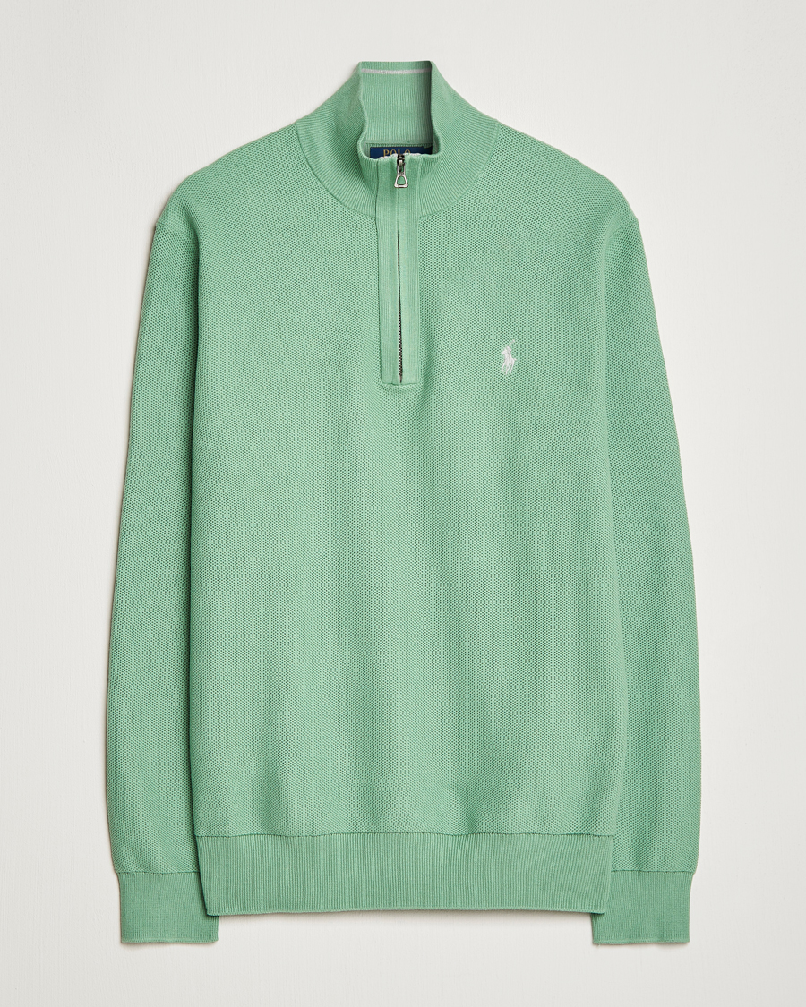 Mies | Puserot | Polo Ralph Lauren | Textured Half-Zip Pistachio Green