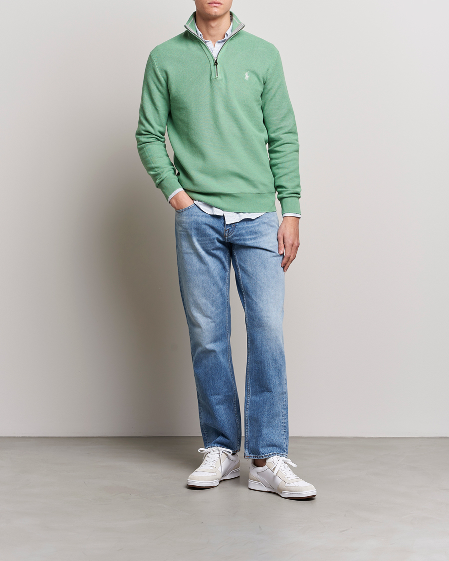 Mies | Puserot | Polo Ralph Lauren | Textured Half-Zip Pistachio Green