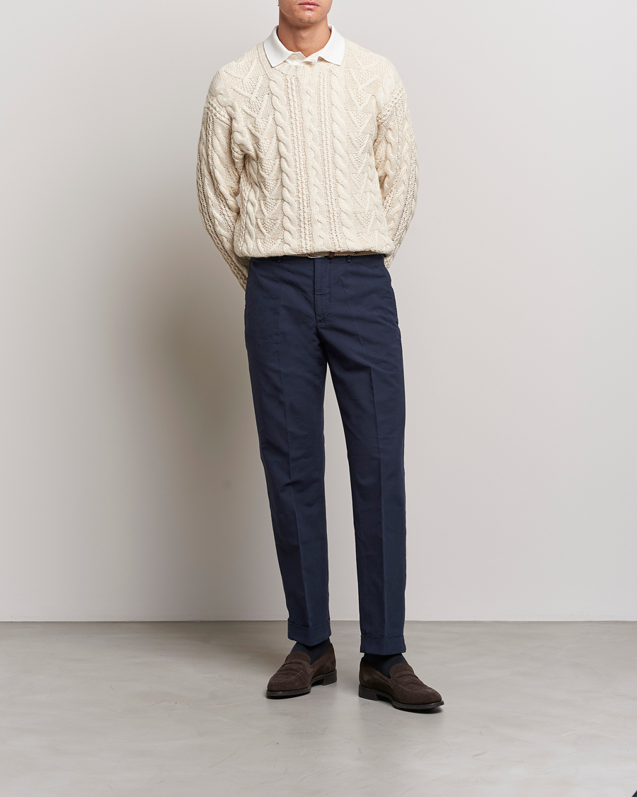Mies | Puserot | Polo Ralph Lauren | Knitted Fishermen Sweater Cream