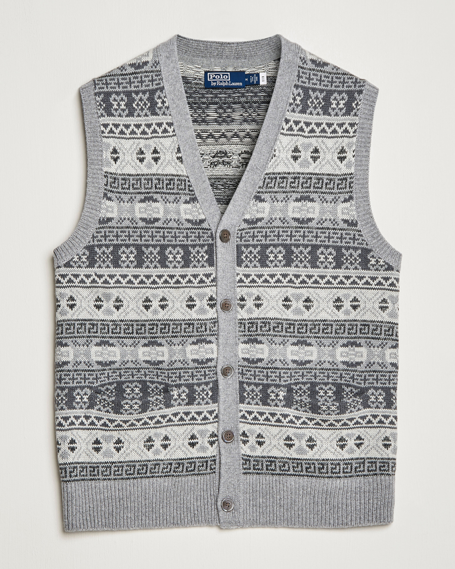 Mies | Puserot | Polo Ralph Lauren | Knitted Fairisle Vest Grey