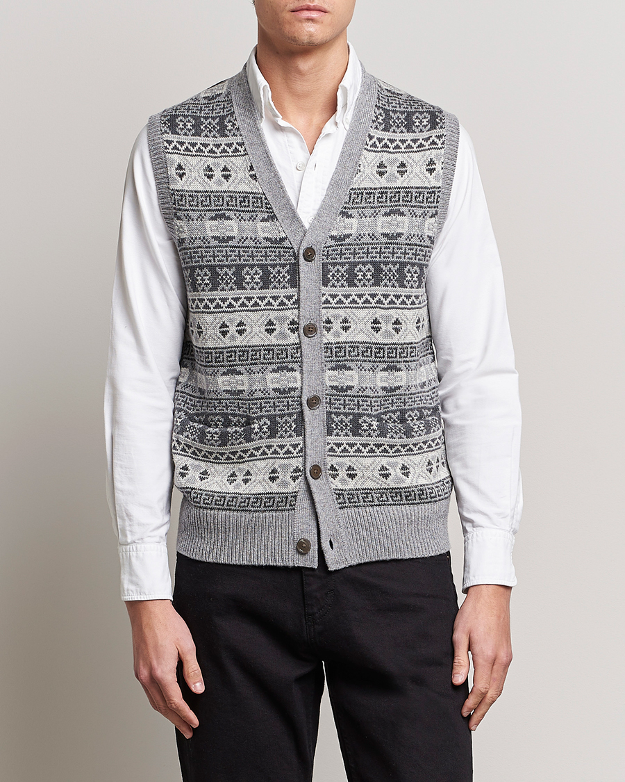 Mies | Puserot | Polo Ralph Lauren | Knitted Fairisle Vest Grey