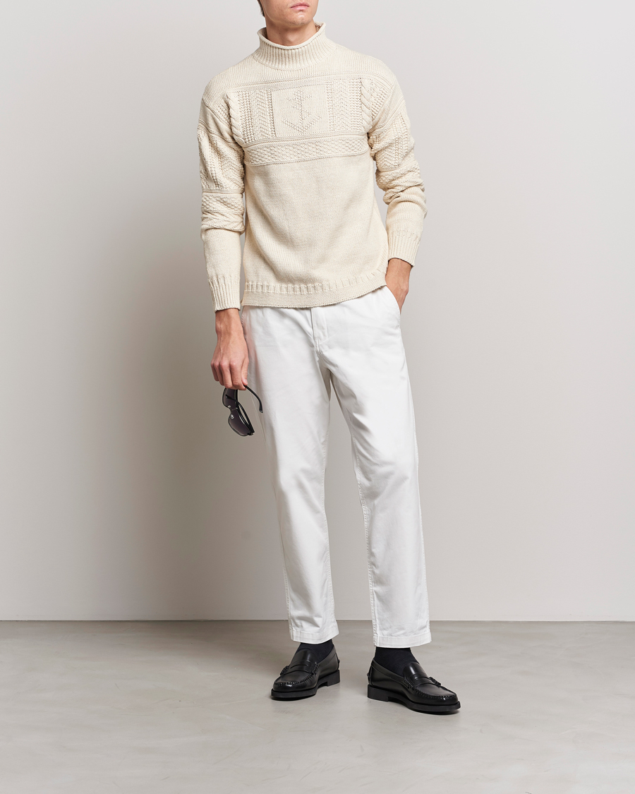 Mies | Puserot | Polo Ralph Lauren | Knitted Fishermen Sweater Cream