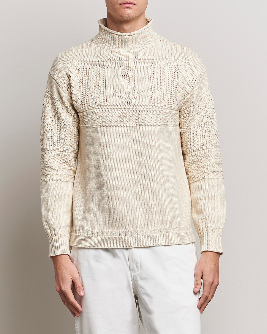 Mies | Puserot | Polo Ralph Lauren | Knitted Fishermen Sweater Cream