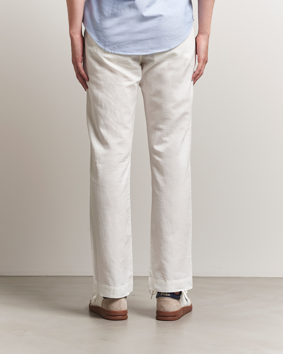 Mies | Housut | Polo Ralph Lauren | Bedford Cotton/Linen Straight Fit Pants White