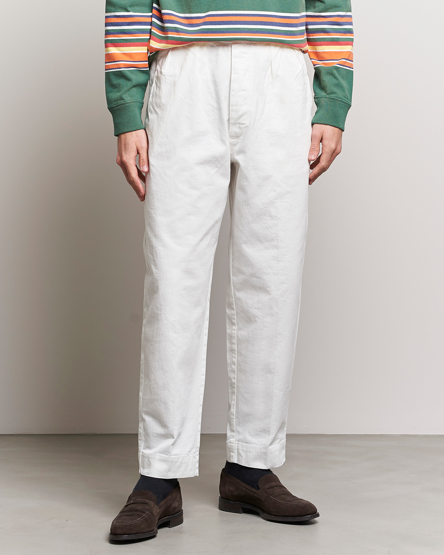 Mies | Irtohousut | Polo Ralph Lauren | Rustic Twill Officer Trousers Deckwash White