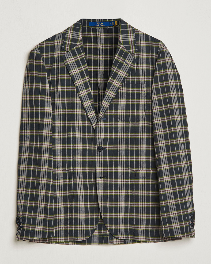 Mies | Arkipuku | Polo Ralph Lauren | Cotton Madras Checked Blazer Navy/Olive/Burgundy