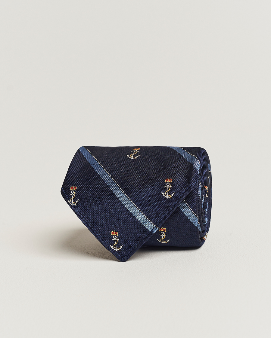 Mies | Polo Ralph Lauren Vintage Striped Anchor Tie Navy/Blue | Polo Ralph Lauren | Vintage Striped Anchor Tie Navy/Blue