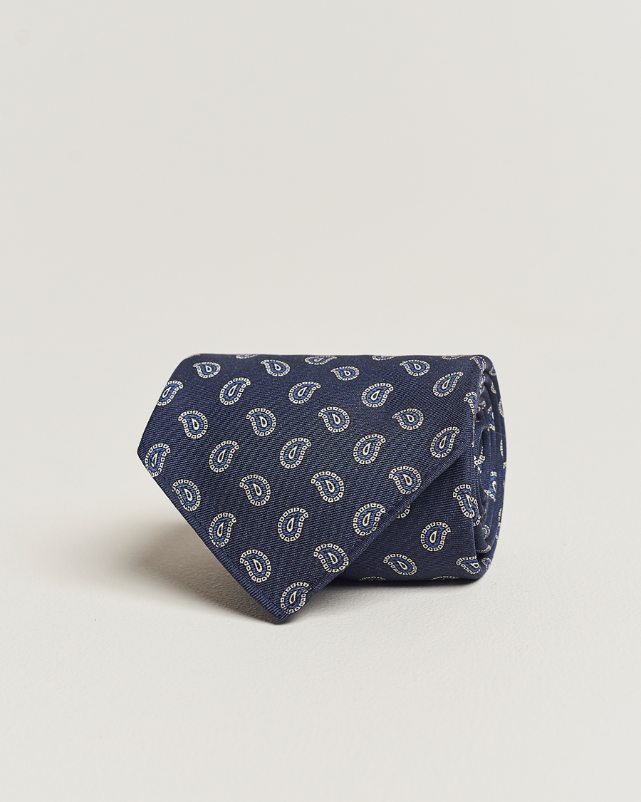 Mies | Polo Ralph Lauren Vintage Foulard Printed Tie Navy/Blue | Polo Ralph Lauren | Vintage Foulard Printed Tie Navy/Blue