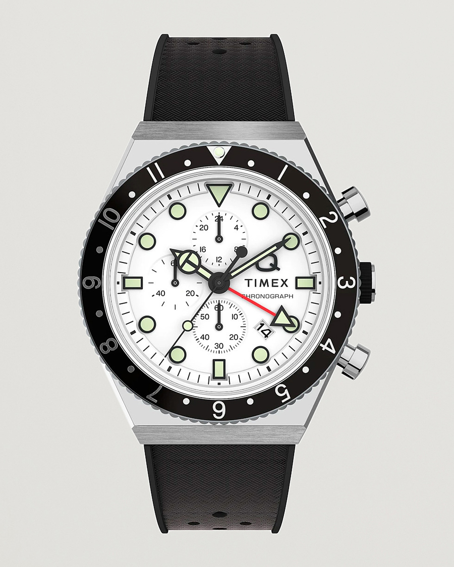 Mies | Timex Time Zone Chronograph 40mm White Dial | Timex | Time Zone Chronograph 40mm White Dial