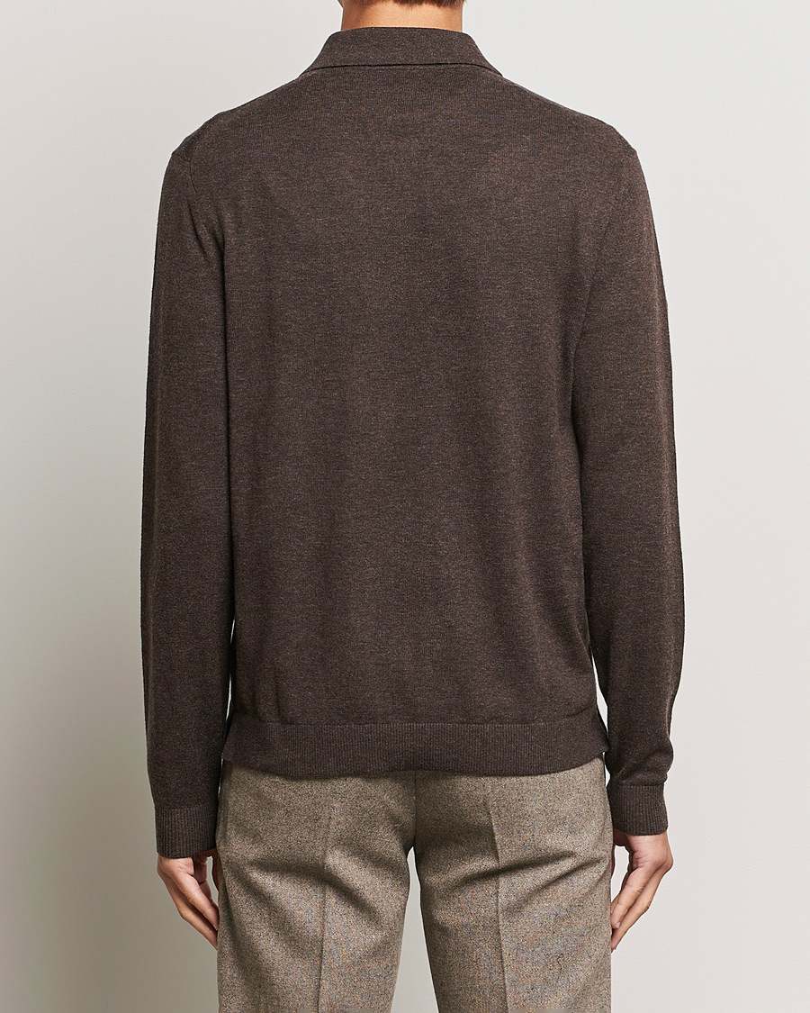 Mies | Puserot | Tiger of Sweden | Orbit Half Zip Merino Coffee