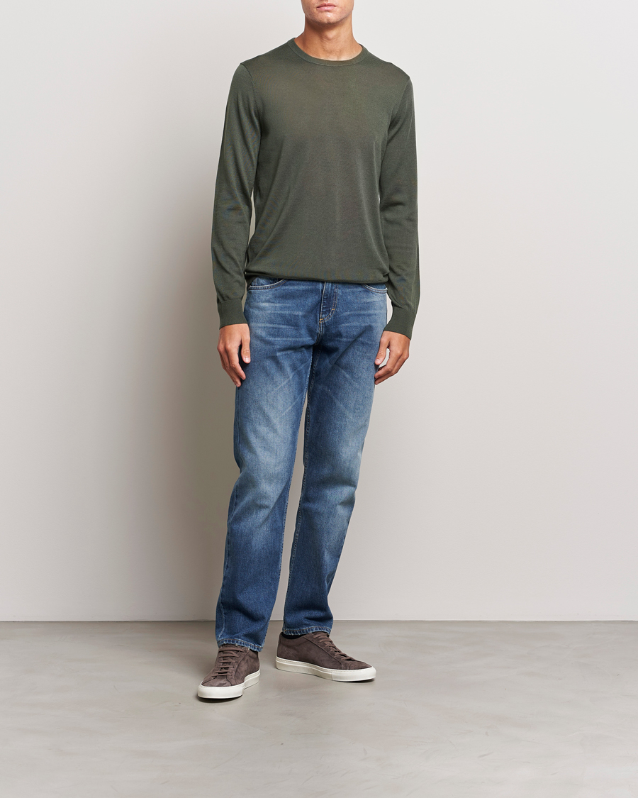 Mies | Puserot | Tiger of Sweden | Nichols Crew Neck Pullover Forest Green