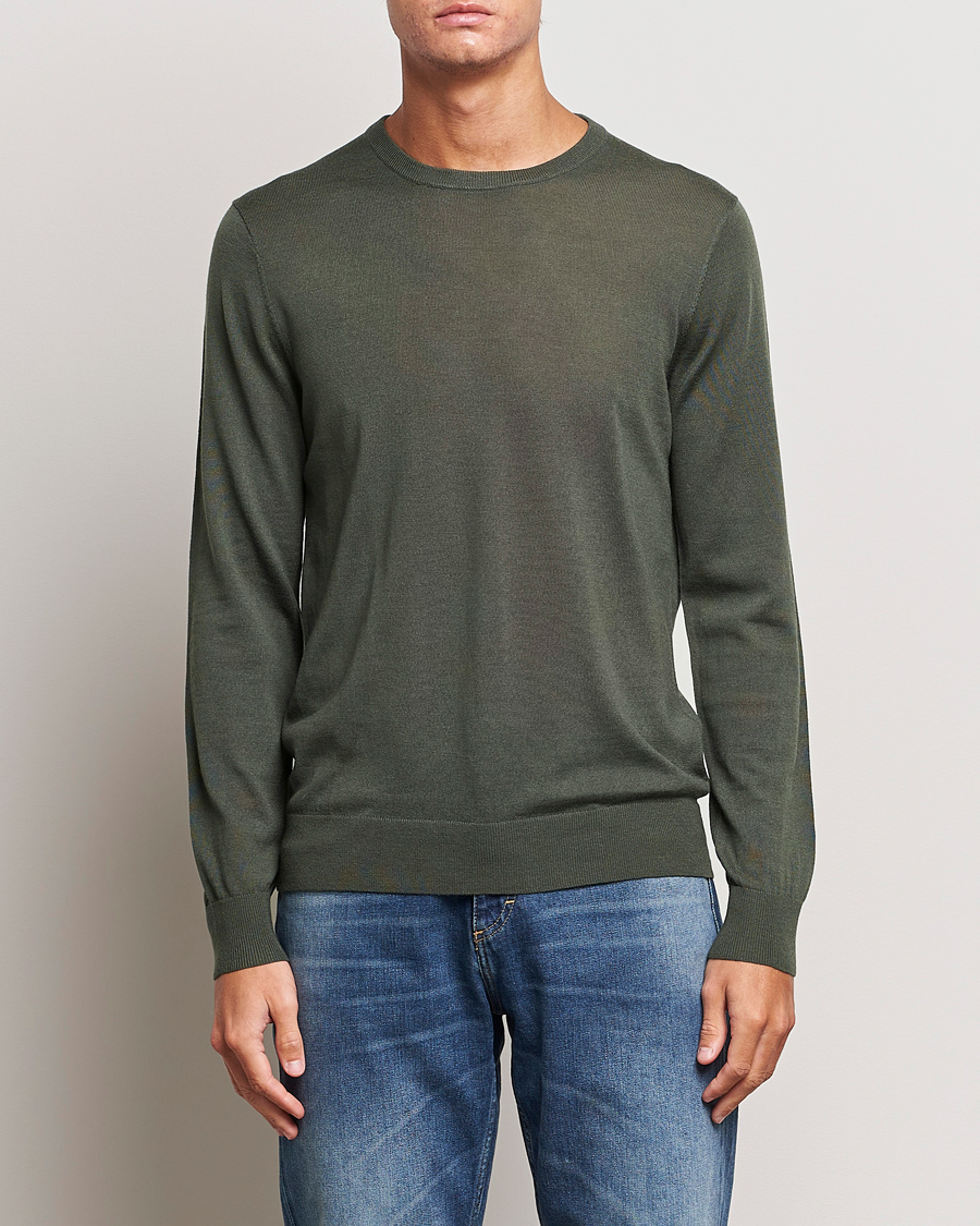 Mies | Tiger of Sweden | Tiger of Sweden | Nichols Crew Neck Pullover Forest Green