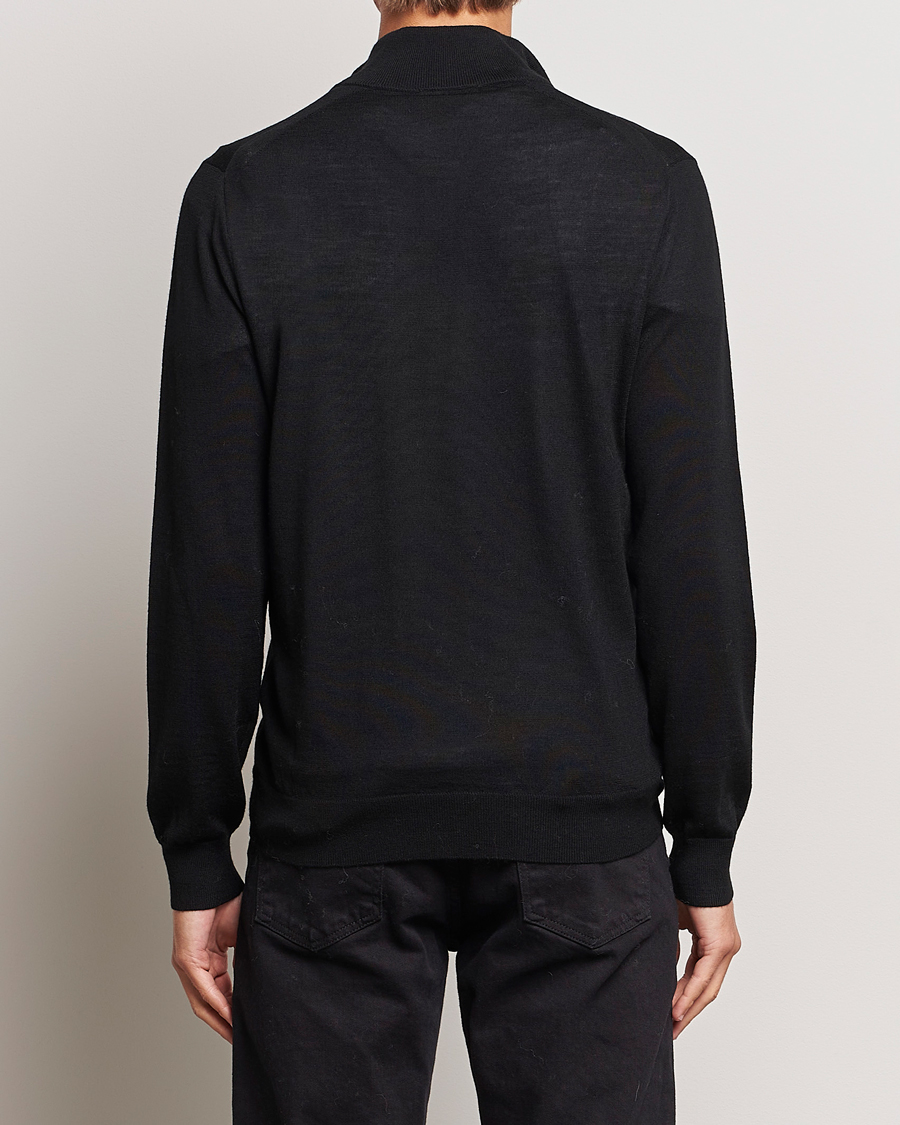 Mies | Puserot | Tiger of Sweden | Errol Merino Half Zip Black