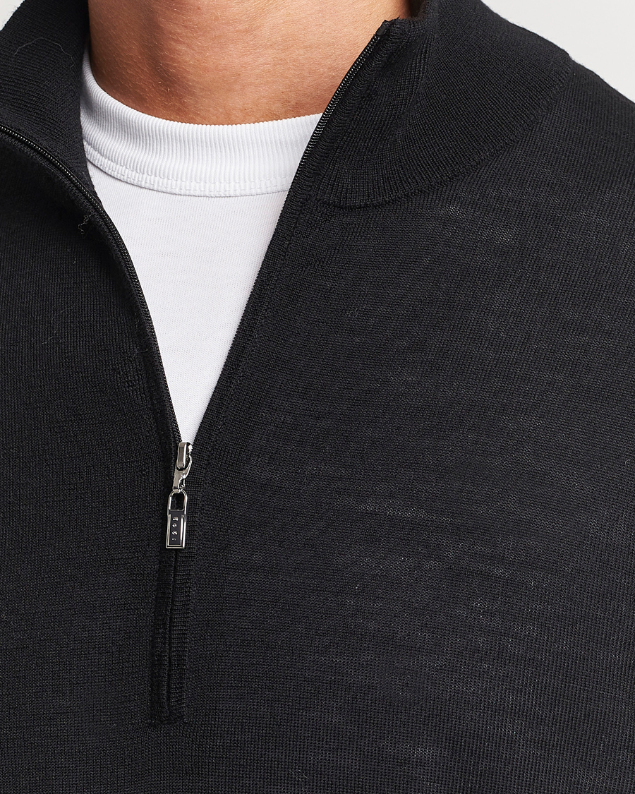 Mies | Puserot | Tiger of Sweden | Errol Merino Half Zip Black