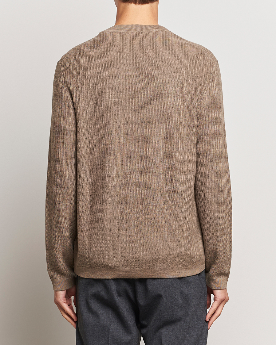 Mies | Puserot | Tiger of Sweden | Elssler Merino Pullover Olive Grey