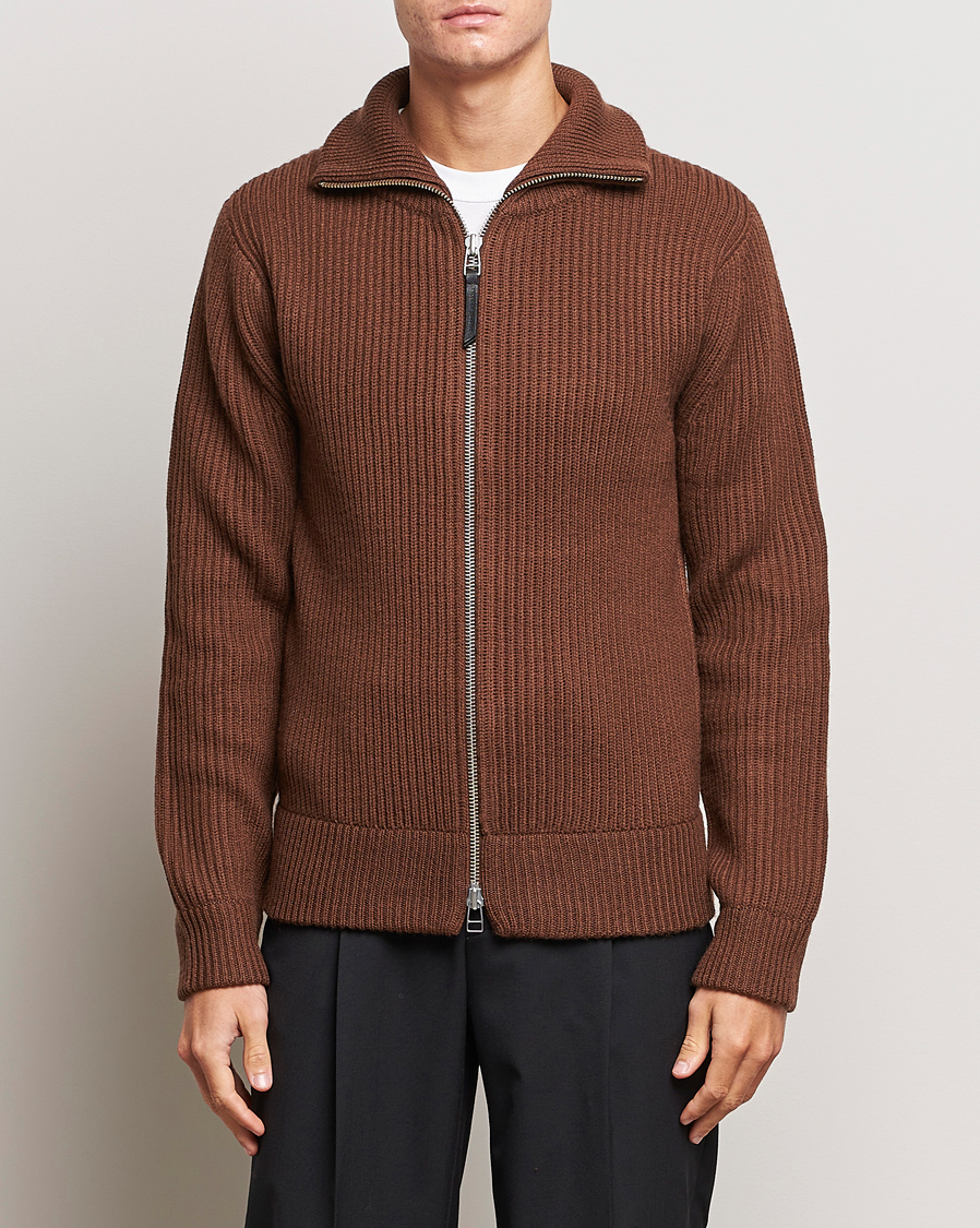 Mies | Puserot | Tiger of Sweden | Nyman Full Zip Golden Brown