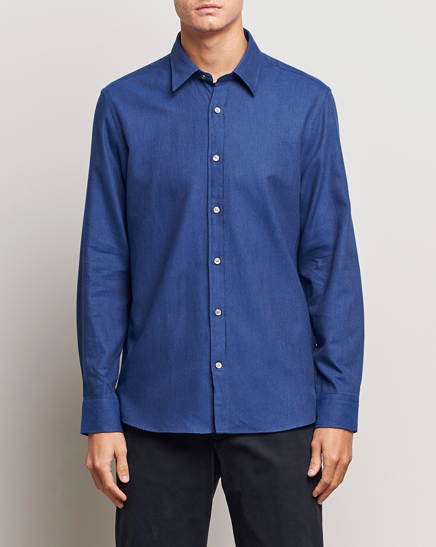 Mies |  | Tiger of Sweden | Benjamin Flannel Shirt  Blue Melange