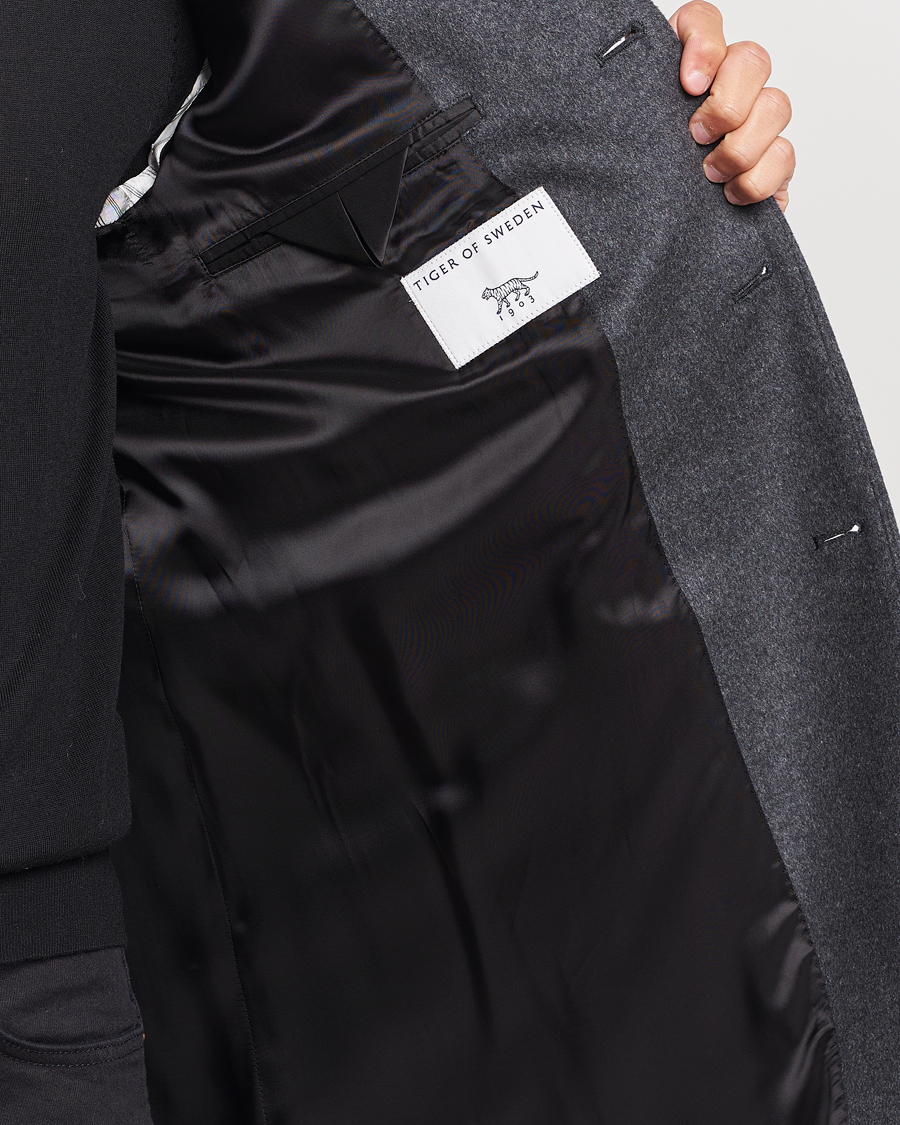 Mies | Takit | Tiger of Sweden | Cempsey Wool Coat Grey Melange