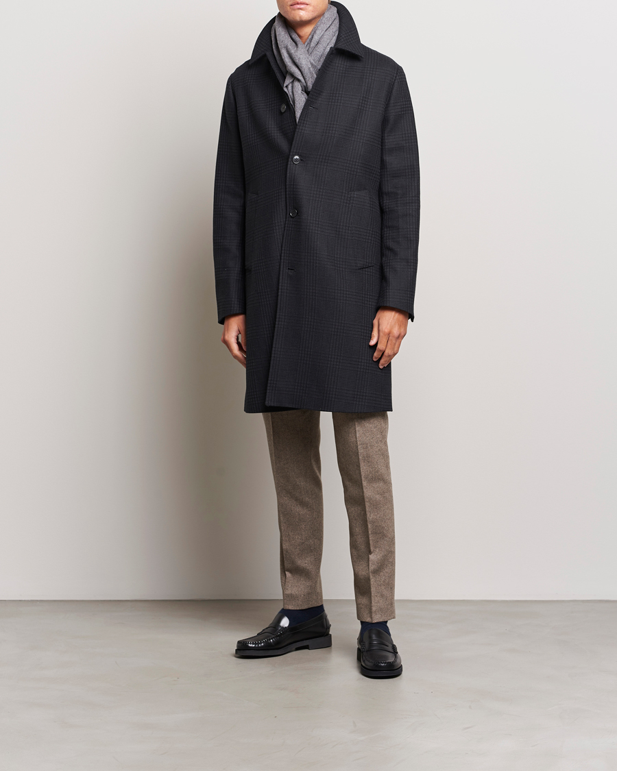 Mies | Takit | Tiger of Sweden | Eliias Checked Coat Black