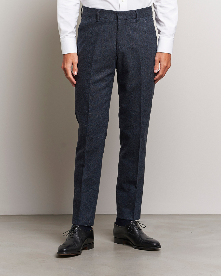 Mies |  | Tiger of Sweden | Tenutas Brushed Wool Trousers Midnight Blue