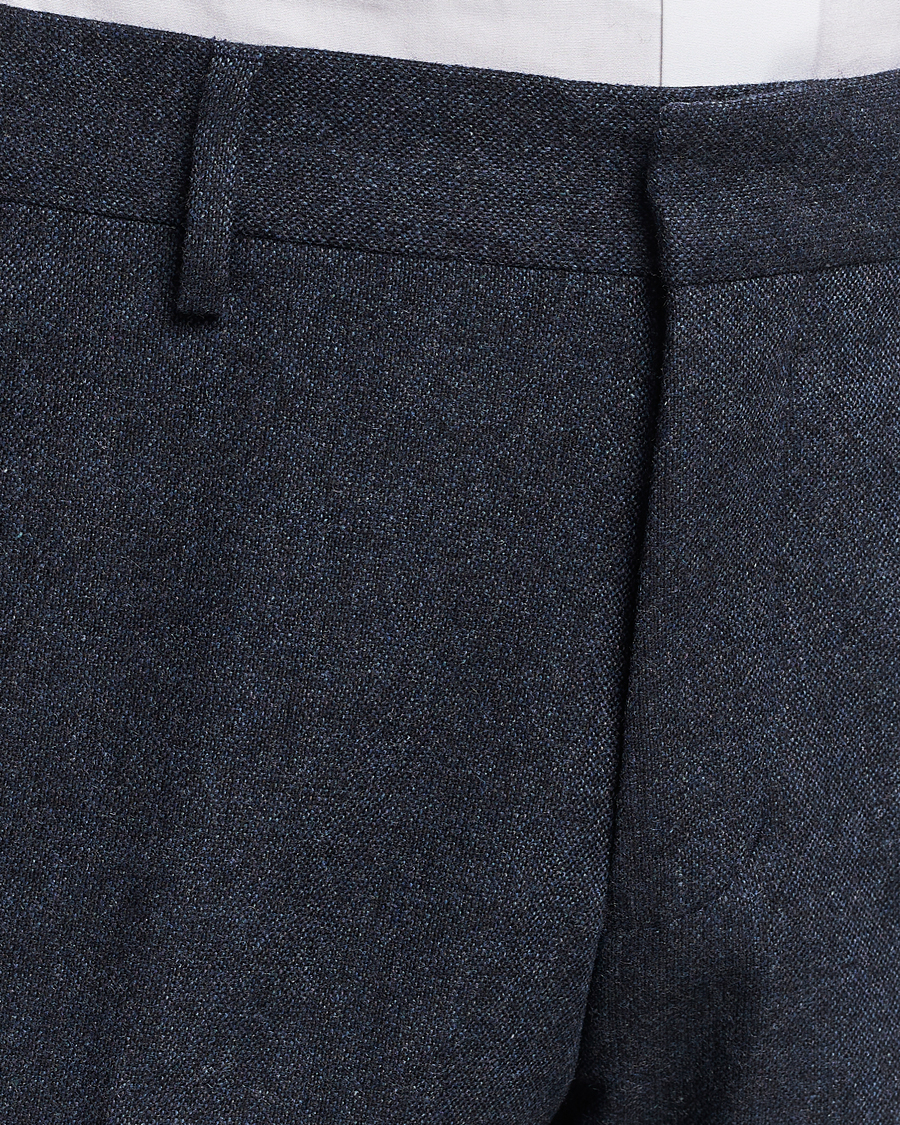 Mies | Housut | Tiger of Sweden | Tenutas Brushed Wool Trousers Midnight Blue