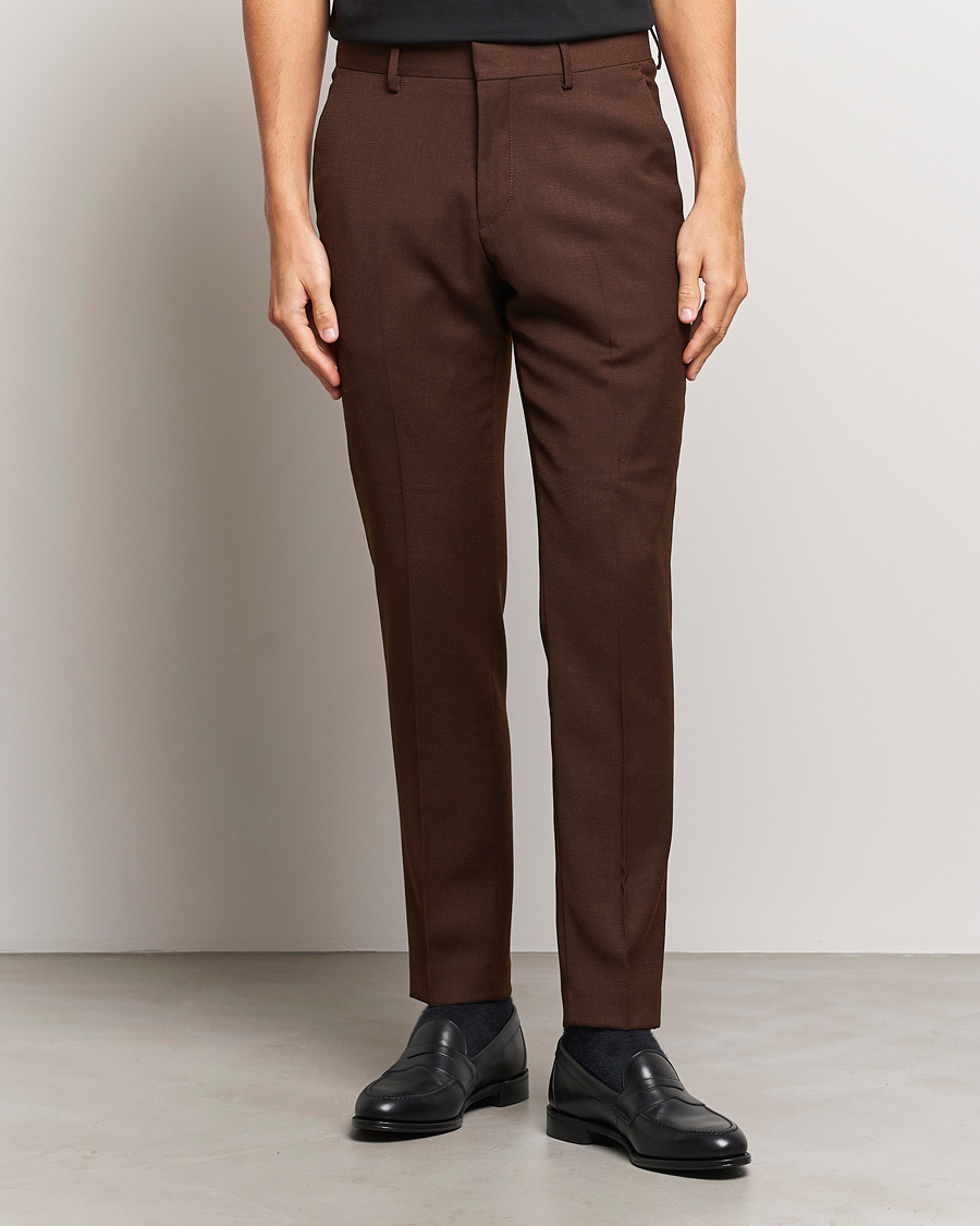 Mies |  | Tiger of Sweden | Tenutas Travel Structure Trousers Golden Brown