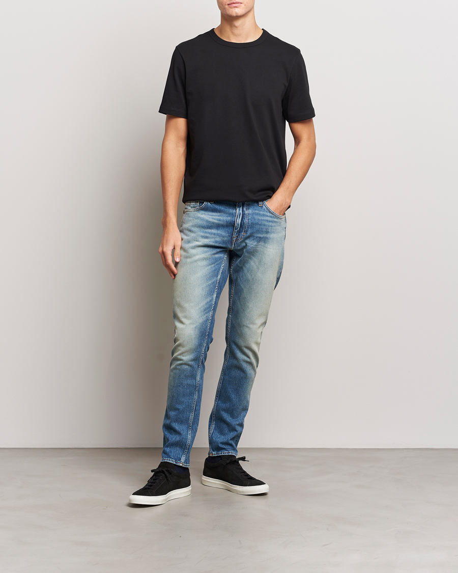 Mies | Farkut | Tiger of Sweden | Pistolero Stretch Cotton Jeans Light Blue