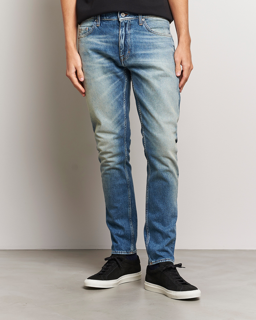 Mies | Farkut | Tiger of Sweden | Pistolero Stretch Cotton Jeans Light Blue