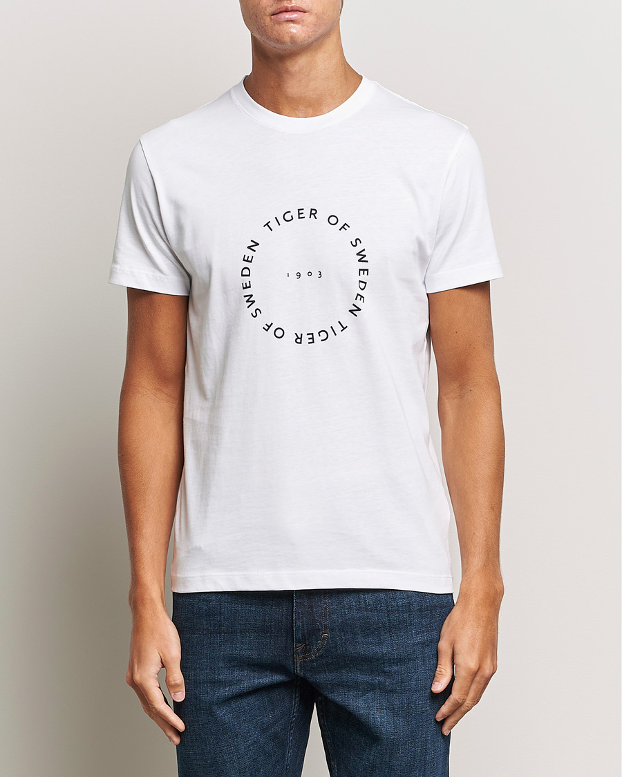 Mies |  | Tiger of Sweden | Dillan Crew Neck Logo T-Shirt Pure White
