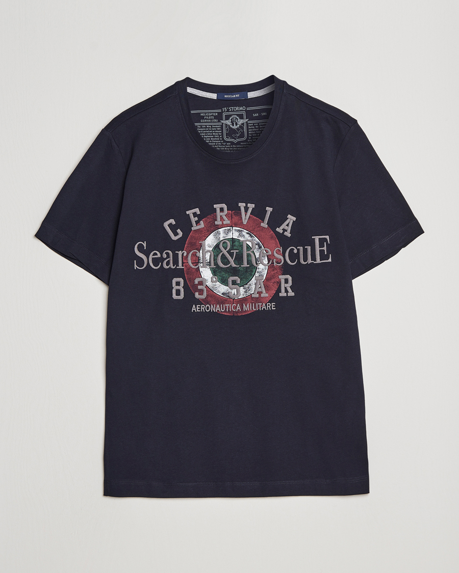 Mies | T-paidat | Aeronautica Militare | Cotton T-Shirt Navy