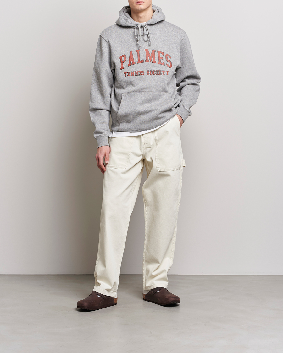 Mies | Puserot | Palmes | Mats Hooded Sweater Grey Melange