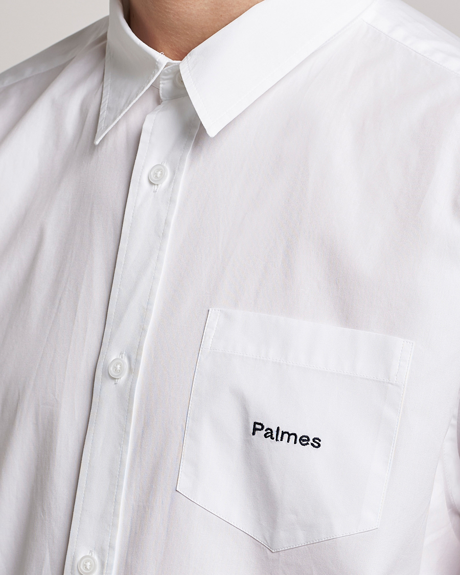 Mies | Kauluspaidat | Palmes | Daryl Long Sleeve Poplin Shirt White