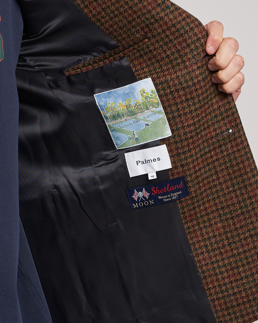 Mies | Pikkutakit | Palmes | Blaze Houndstooth Sportscoat Brown