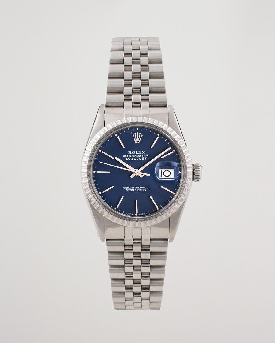 Mies | Rolex Pre-Owned Datejust 16030 Oyster Perpetual Steel Blue | Rolex Pre-Owned | Datejust 16030 Oyster Perpetual Steel Blue