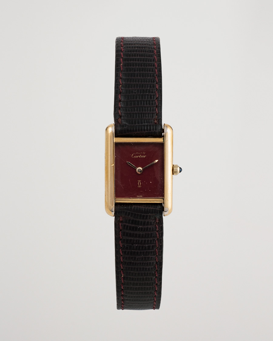 Mies | Pre-Owned & Vintage Watches | Cartier Pre-Owned | Must de Cartier Tank Gold Brown