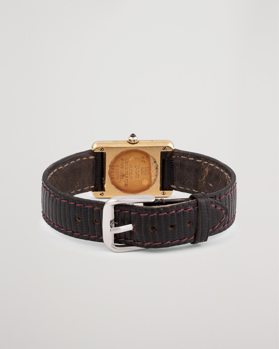 Mies | Pre-Owned & Vintage Watches | Cartier Pre-Owned | Must de Cartier Tank Gold Brown