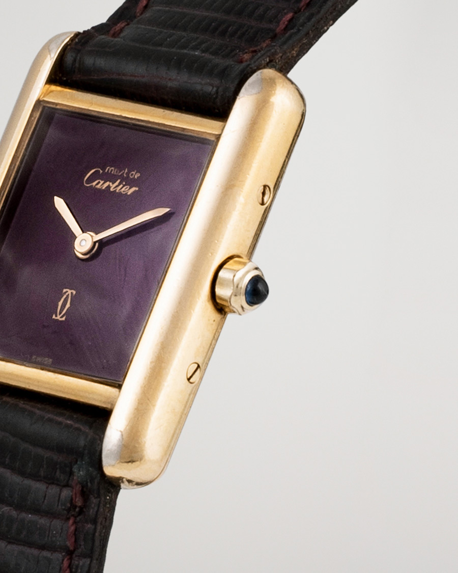 Mies | Pre-Owned & Vintage Watches | Cartier Pre-Owned | Must de Cartier Tank Gold Brown