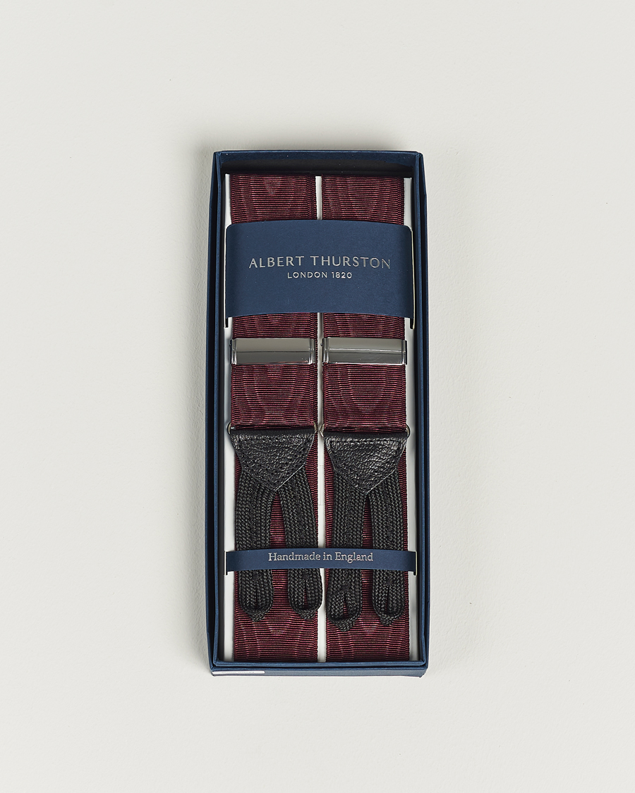 Mies | Albert Thurston Moiré Braces 40mm Wine | Albert Thurston | Moiré Braces 40mm Wine