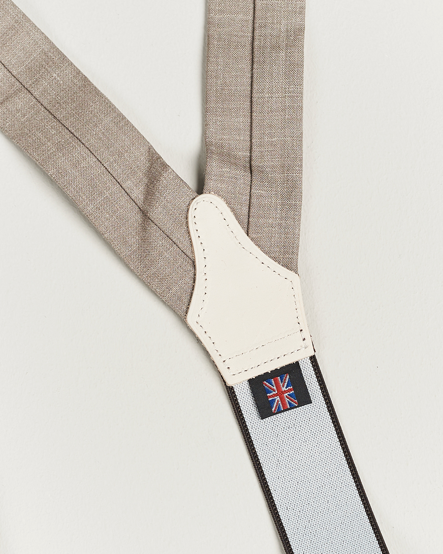 Mies | Albert Thurston Linen Braces Beige | Albert Thurston | Linen Braces Beige