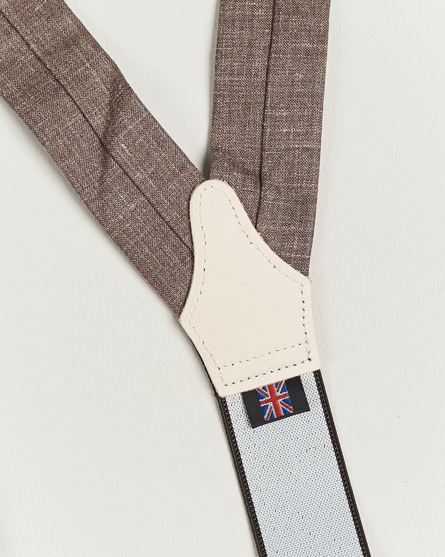 Mies | Albert Thurston Linen Braces Brown | Albert Thurston | Linen Braces Brown