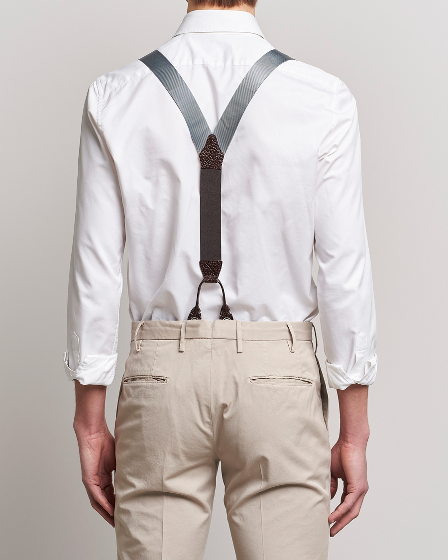 Mies | Albert Thurston Elastic Ribbed Rigid Braces 35mm Dove Grey | Albert Thurston | Elastic Ribbed Rigid Braces 35mm Dove Grey