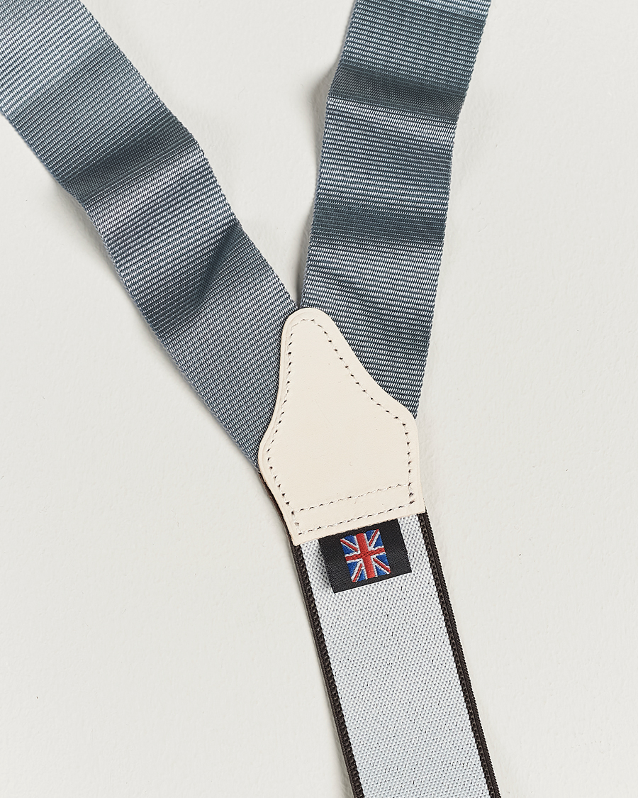 Mies | Henkselit | Albert Thurston | Elastic Ribbed Rigid Braces 35mm Dove Grey