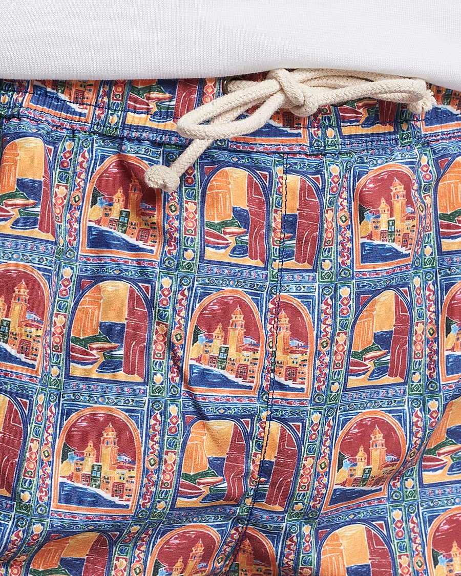 Mies | Uimahousut | Ripa Ripa | Printed Swimshorts Orange/Light Blue