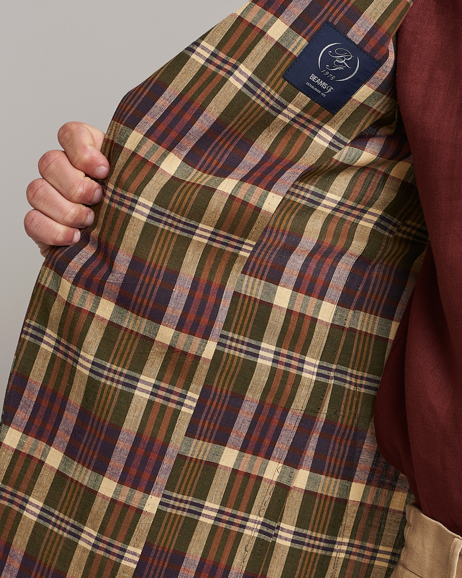 Mies | Pikkutakit | Beams F | Patch Pocket Blazer Dark Brown Madras