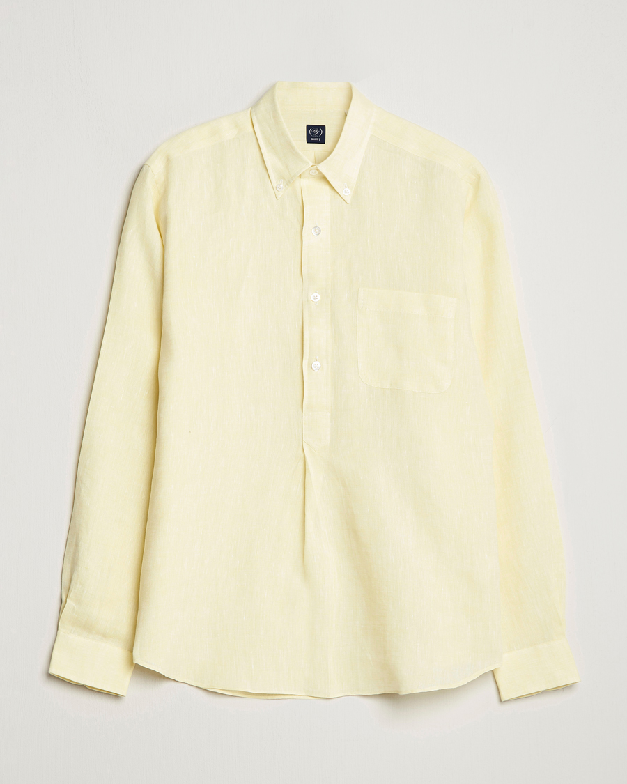 Mies | Kauluspaidat | Beams F | Button Down Pullover Shirt Yellow