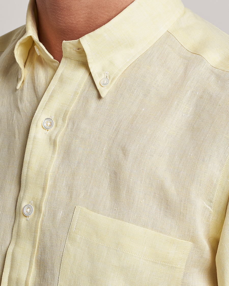 Mies | Kauluspaidat | Beams F | Button Down Pullover Shirt Yellow